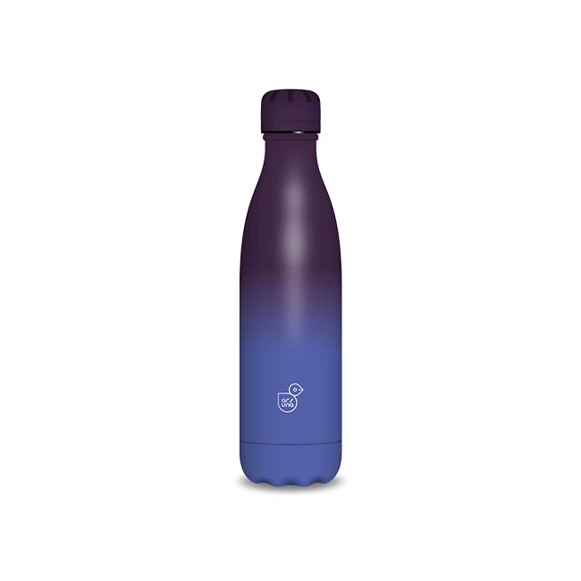 Kék-lila duplafalú fémkulacs 500ml