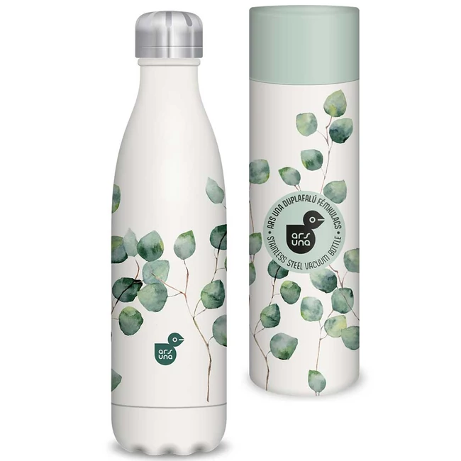 Ars Una: Botanic Leaf duplafalú fém kulacs díszdobozban 500ml
