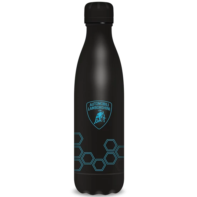 Ars Una: Lamborghini fekete duplafalú fém kulacs 500ml