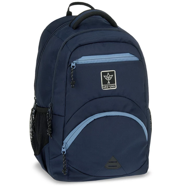Ars Una: Navy sötétkék ergonomikus iskolatáska, hátizsák 33×45×24 cm