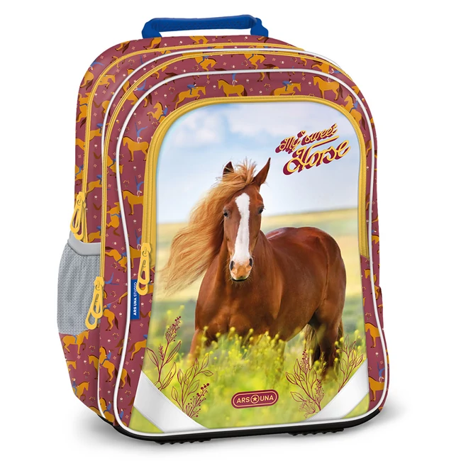 Ars Una: My Sweet Horse ergo-fit lekerekített iskolatáska, hátizsák 34×40×21 cm