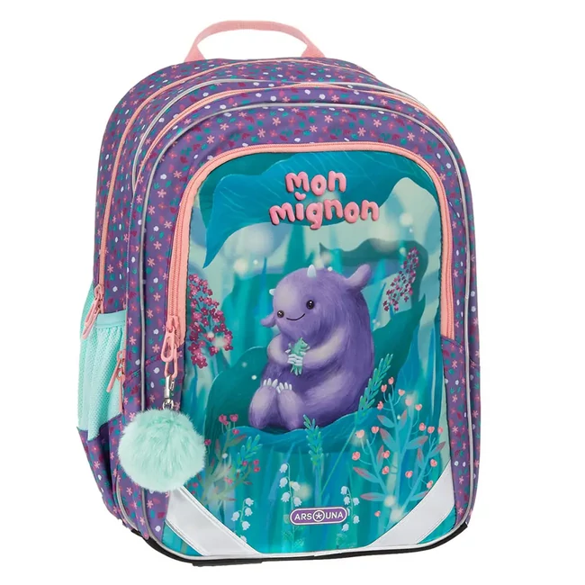 Ars Una: Mon Mignon ergo-fit lekerekített iskolatáska, hátizsák 34×40×21 cm