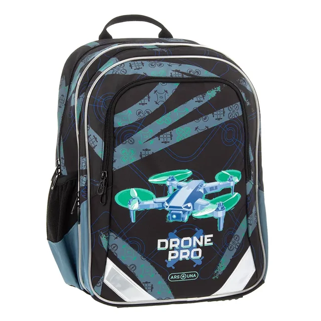 Ars Una: Drone Pro ergo-fit lekerekített iskolatáska, hátizsák 34×40×21 cm