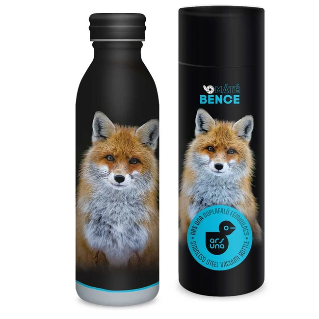 Ars Una: Máté Bence – Róka duplafalú fém kulacs díszdobozban 600ml