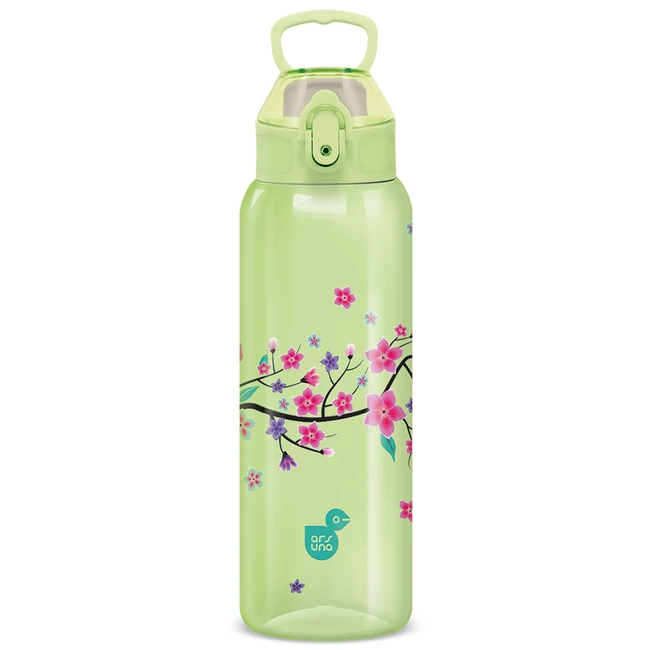 Ars Una: 3D Beach Flowers zöld virágos BPA-mentes kulacs 700 ml
