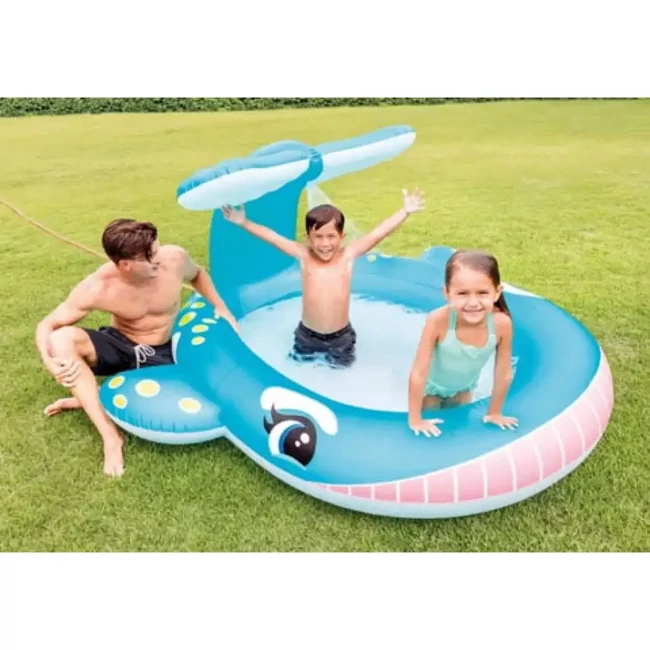 Intex: Spriccelős bálna medence 201×196×91 cm