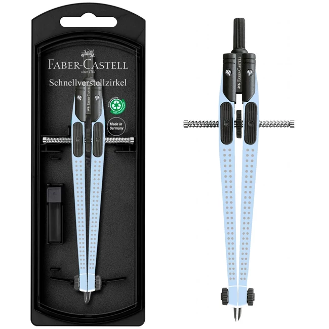 Faber-Castell: GRIP égkék körzőszett gyorsállítóval