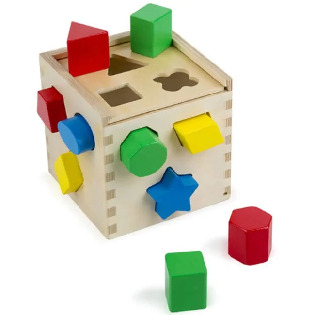 Formarendezeő kocka fa készségfejlesztő – Melissa & Doug
