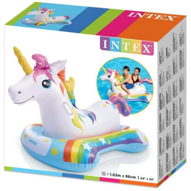 Unikornis lovagló matrac 163×86 cm – Intex