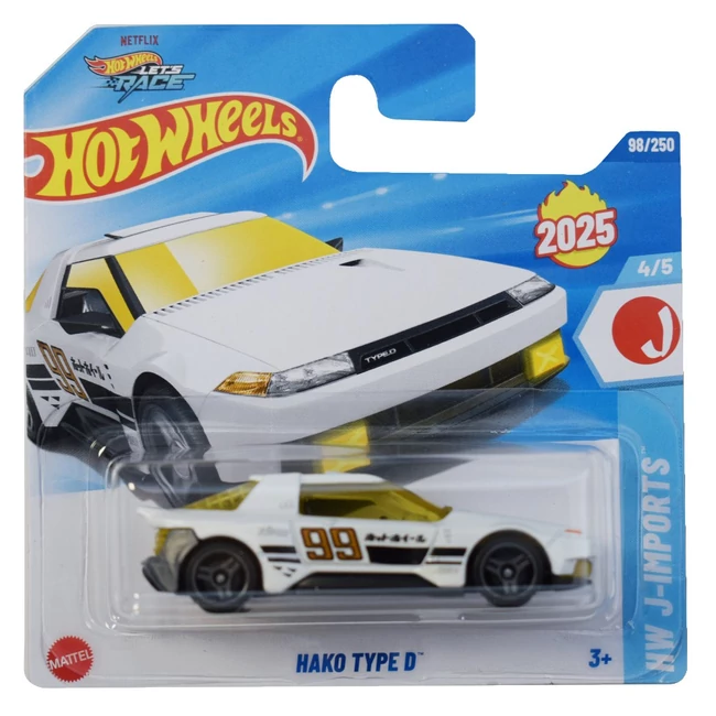 Hot Wheels: Hako Type D fehér kisautó 1/64 – Mattel