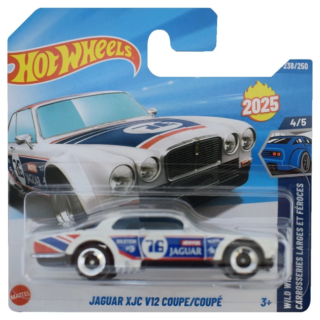Hot Wheels: Jaguar XJC V12 Coupe fehér kisautó 1/64 – Mattel