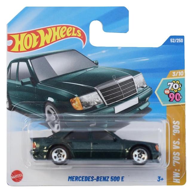 Hot Wheels: Mercedes-Benz 500E sötétzöld kisautó 1/64 – Mattel