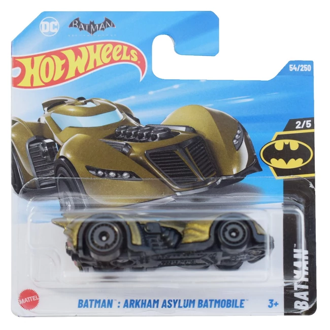 Hot Wheels: Batman Arkham Asylum Batmobile aranysárga kisautó 1/64 – Mattel