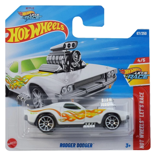 Hot Wheels: Rodger Dodger láng mintás kisautó 1/64 – Mattel