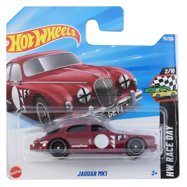 Hot Wheels: Jaguar MK1 bordó kisautó 1/64 – Mattel