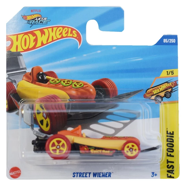 Hot Wheels: Street Wiener sárga kisautó 1/64 – Mattel