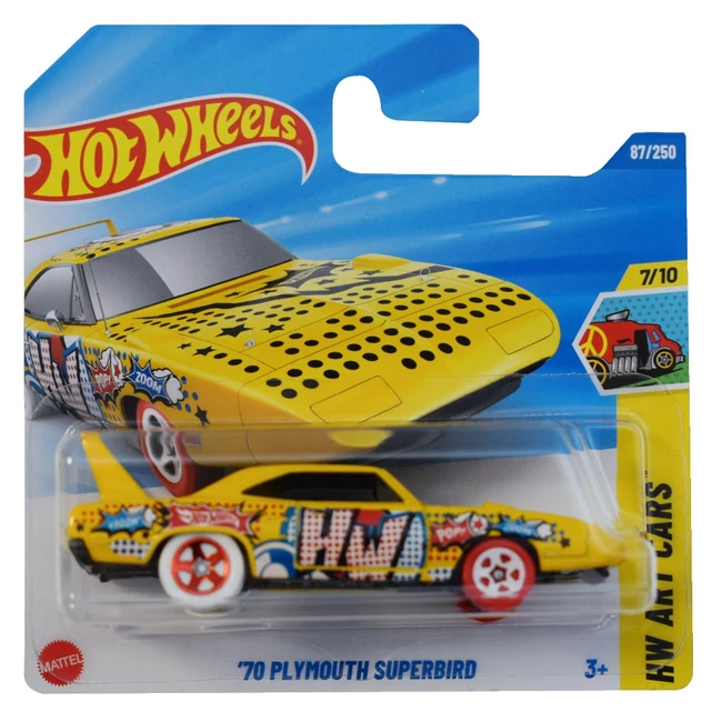Hot Wheels: 1970 Plymouth Superbird sárga kisautó 1/64 – Mattel
