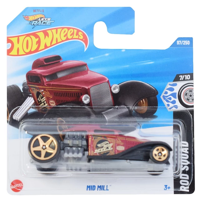 Hot Wheels: Mid Mill bordó kisautó 1/64 – Mattel