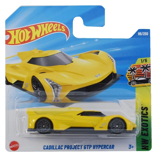 Hot Wheels: Cadillac Project GTP Hypercar sárga kisautó 1/64 – Mattel