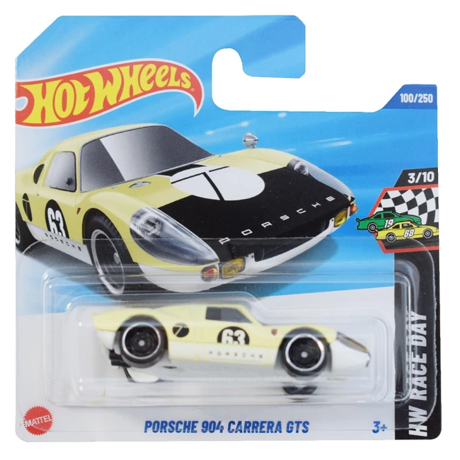 Hot Wheels: Porsche 904 Carrera GTS sárga kisautó 1/64 – Mattel