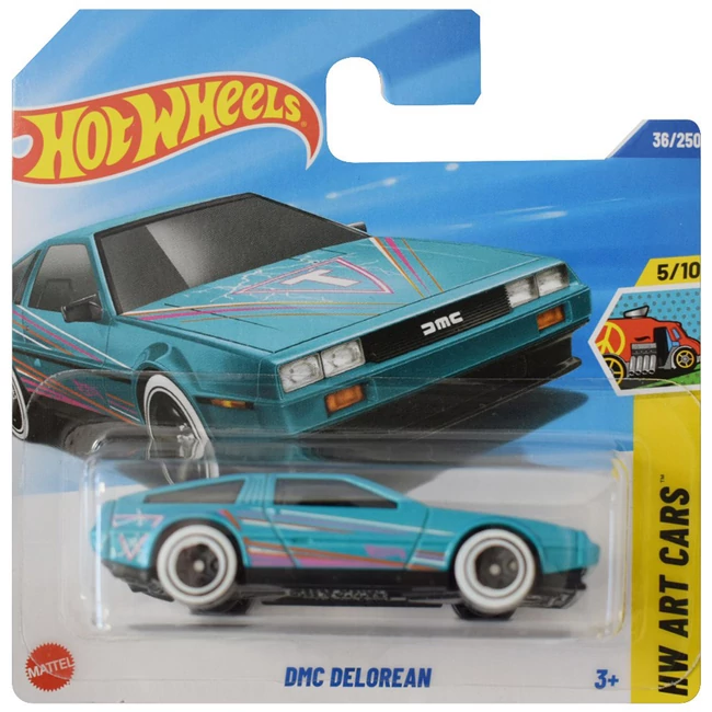 Hot Wheels: DMC DeLorean rózsaszín csíkos kisautó 1/64 – Mattel