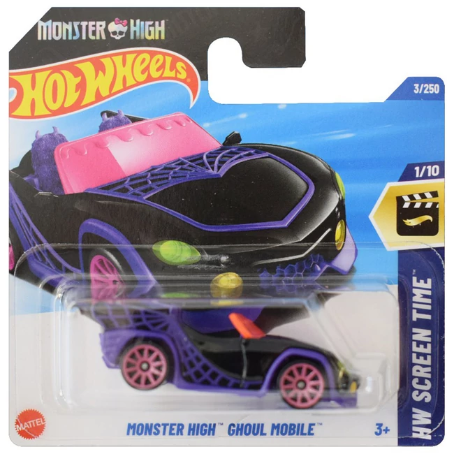 Hot Wheels: Monster High Ghoul Mobile lila-fekete kisautó 1/64 – Mattel