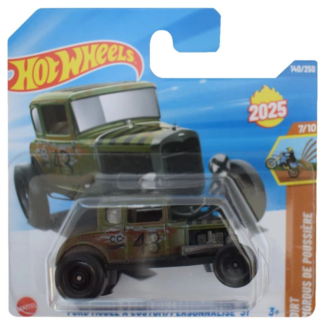 Hot Wheels: Ford Model A Custom zöld kisautó 1/64 – Mattel