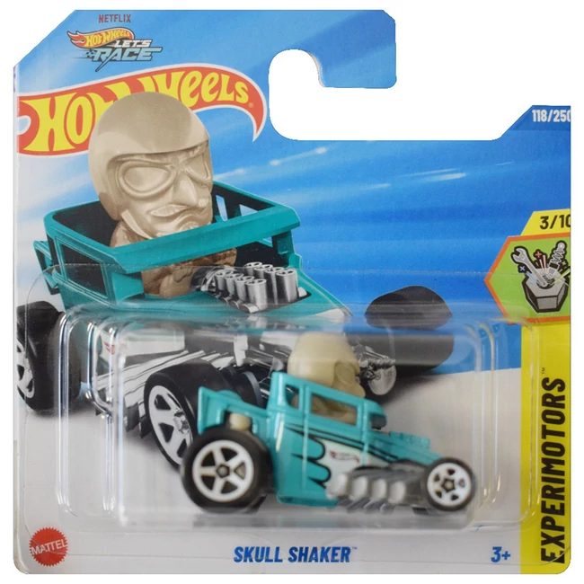 Hot Wheels: Skull Shaker kék-fehér kisautó 1/64 – Mattel