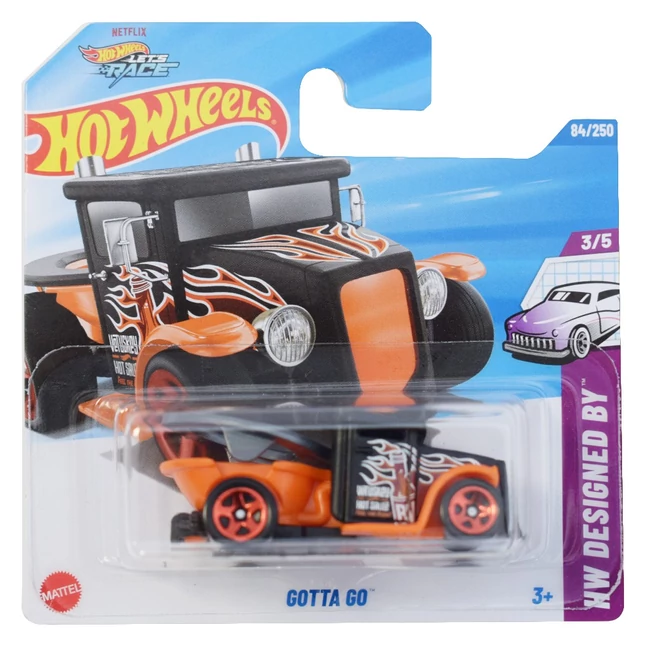 Hot Wheels: Gotta Go fekete-narancssárga kisautó 1/64 – Mattel