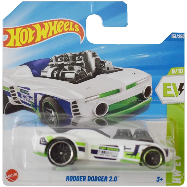 Hot Wheels: Rodger Dodger 2.0 fehér kisautó 1/64 – Mattel