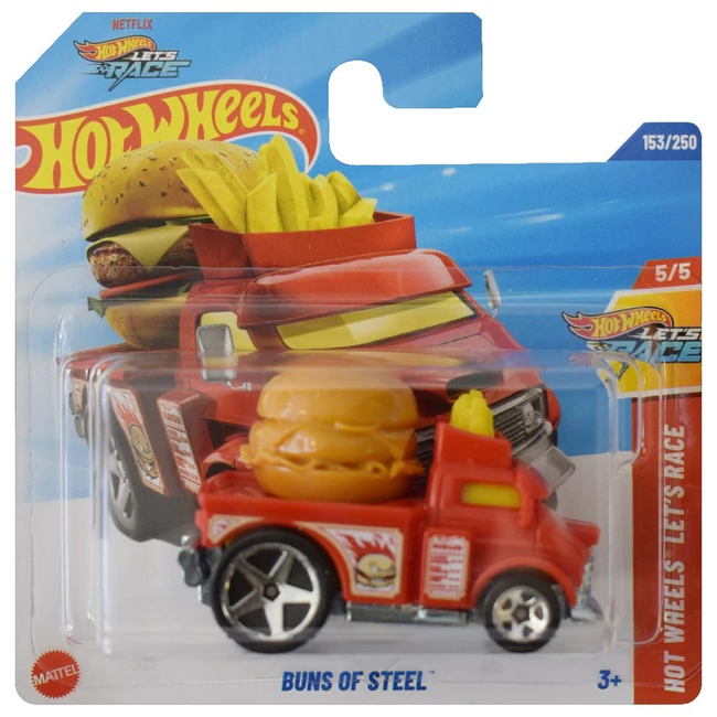 Hot Wheels: Buns of Steel piros kisautó 1/64 – Mattel