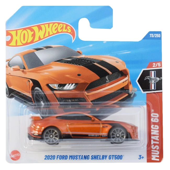 Hot Wheels: Ford Mustang Shelby GT500 narancssárga kisautó 1/64 – Mattel