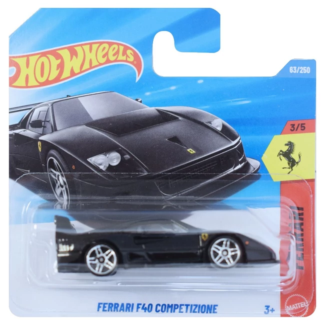 Hot Wheels: Ferrari F40 Competizione fekete kisautó 1/64 – Mattel