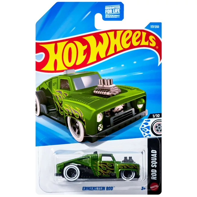 Hot Wheels: Erikenstein Rod zöld kisautó 1/64 - Mattel