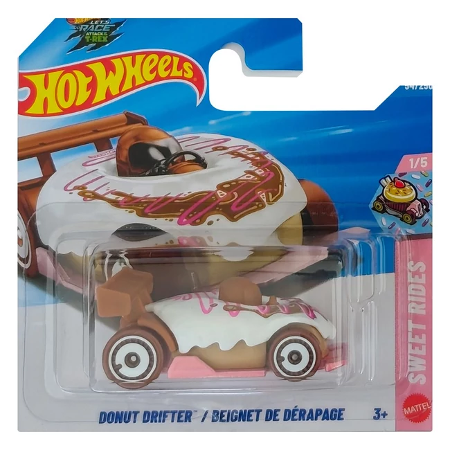 Hot Wheels: Donut Drifter fehér kisautó 1/64 - Mattel