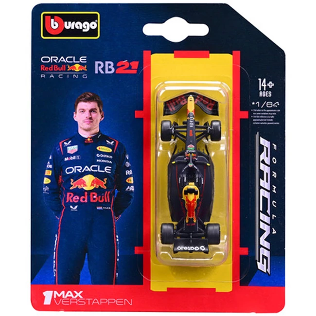 Bburago: Oracle Red Bull RB21 Verstappen F1 (2025) versenyautó fém autómodell 1/64 (Max Verstappen #1)