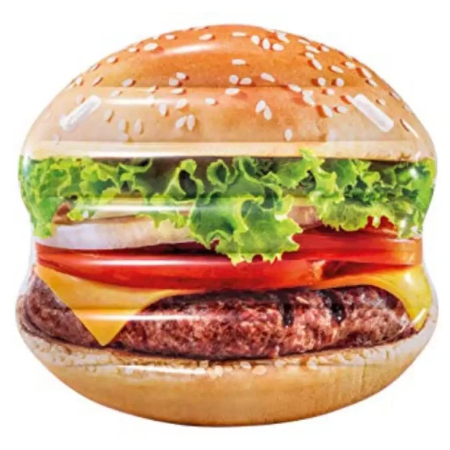Intex: Hamburger felfújható gumimatrac 145×142 cm