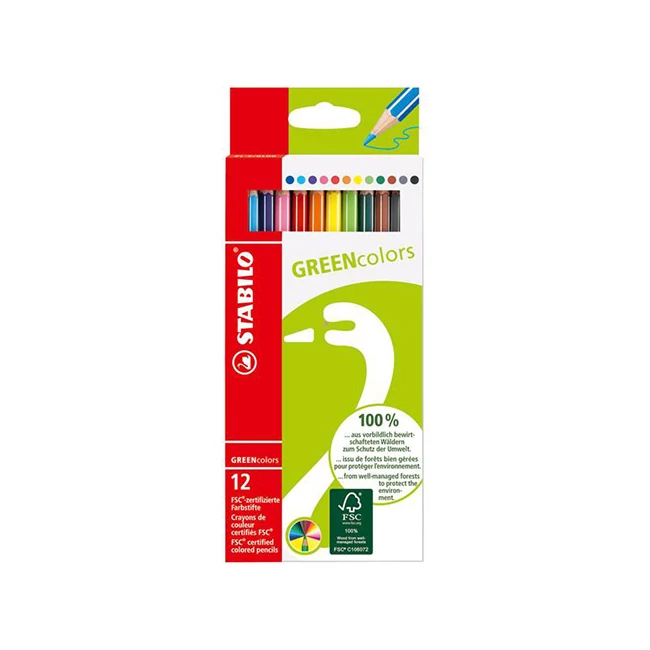 Stabilo: FSC GREENcolors színesceruza 12 db-os szett