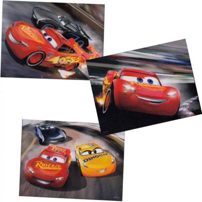 Verdák 3 szuper puzzle 3×24 db-os 3D hatású képpel
