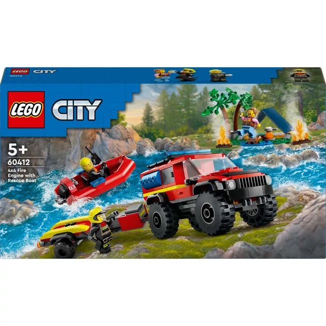 LEGO® City: 4×4 Tűzoltóautó mentőcsónakkal (60412)