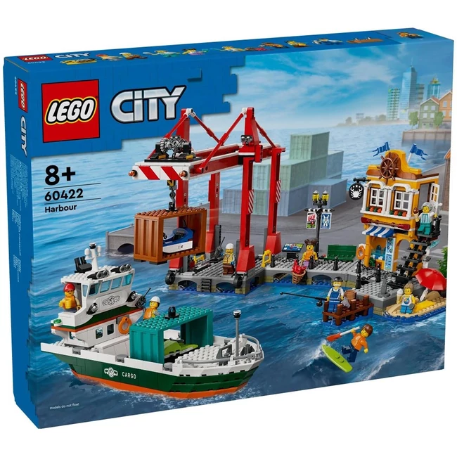 LEGO® City: Tengerparti kikötő teherszállító hajóval (60422)