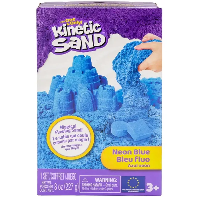 Kinetic Sand: Neon kék homokgyurma formákkal – Spin Master