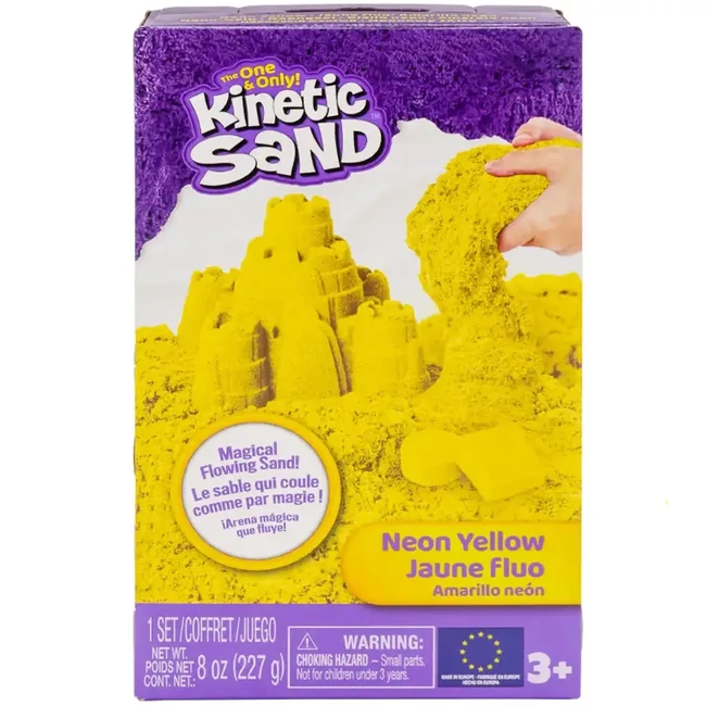 Kinetic Sand: Neon sárga homokgyurma formákkal – Spin Master