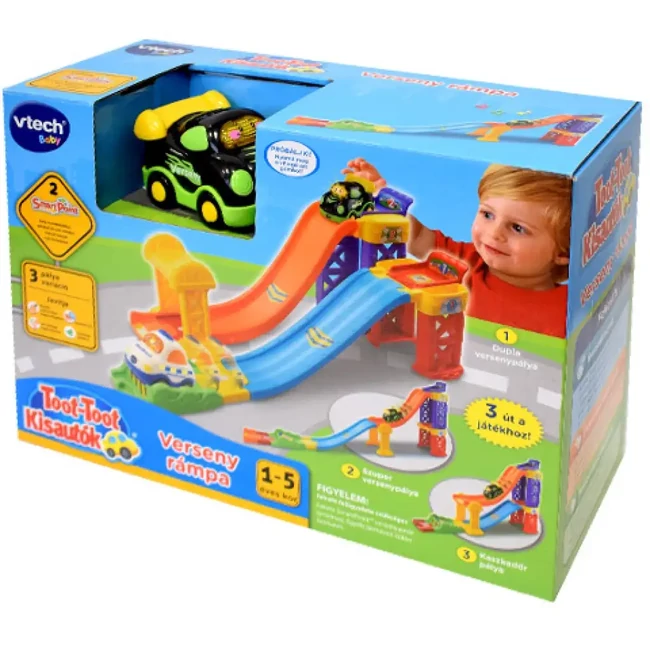 Toot-Toot Kisautók: Verseny rámpa szett – V-Tech