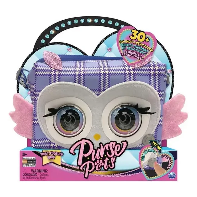 Purse Pets: Hot Couture Owl interaktív táska – Spin Master