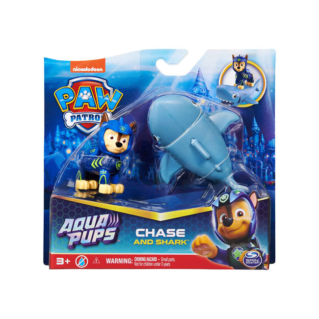 Mancs Őrjárat – Aqua Pups: Hero Pups Aqua Chase figura cápával – Spin Master