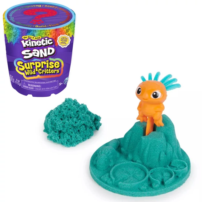 Kinetic Sand: Wild Critters meglepetés homokgyurma szett állatfigurával 113 cm
