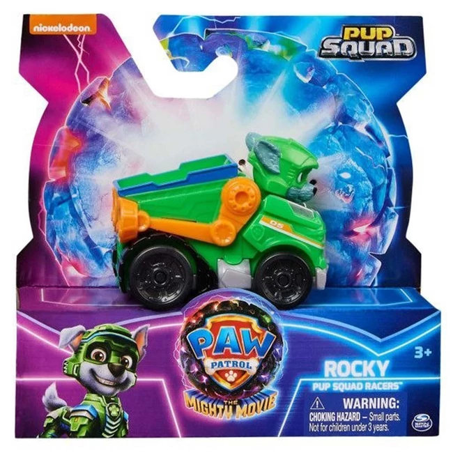 Mancs Őrjárat A Szuperfilm: Pup Squad Racers Rocky minifigura járművel – Spin Master
