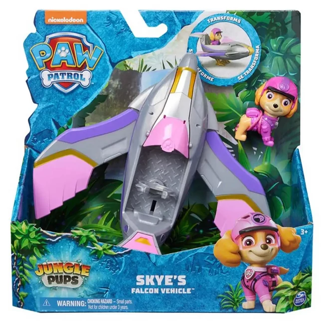 Mancs Őrjárat: Jungle Pups Skye minifigura sólyom járművel – Spin Master