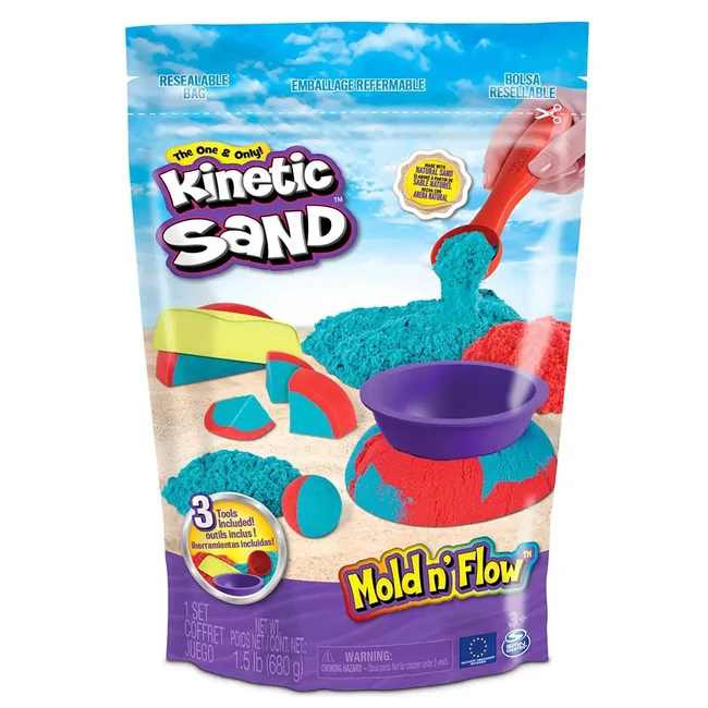 Kinetic Sand: Mold N' Flow homokgyurma 680g – Spin Master